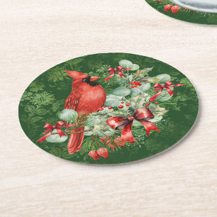Posavasos Redondo De Papel Bird de vacaciones