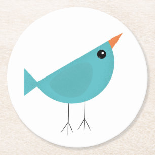 Posavasos Redondo De Papel Birdy
