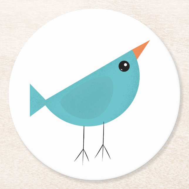 Posavasos Redondo De Papel Birdy (Anverso)