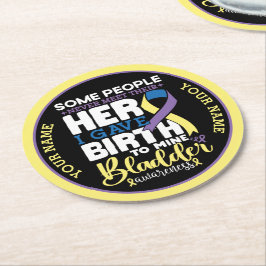 Posavasos Redondo De Papel Bladder warrior Some People Never Meet Their Hero