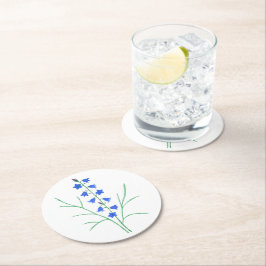 Posavasos Redondo De Papel Bluebells White Round Coaster