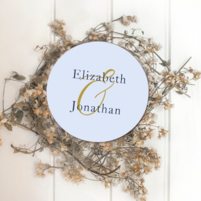 Posavasos Redondo De Papel Boda azul opulento (Subido por el creador)