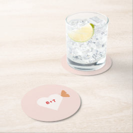 Posavasos Redondo De Papel Boda Cake Butterflies