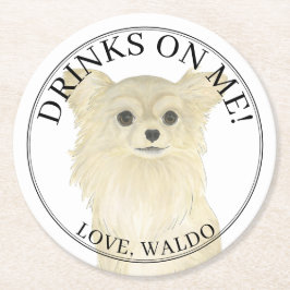 Posavasos Redondo De Papel Boda de Chihuahua, una madrugada personalizada