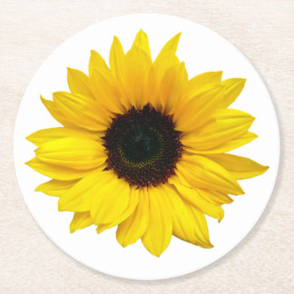 Posavasos Redondo De Papel Boda de girasol ducha de novia