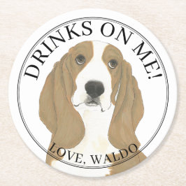 Posavasos Redondo De Papel Boda de hebilla de base personalizada