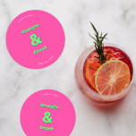 Posavasos Redondo De Papel Boda Groovy Retro Ampersand Hot Pink Whimsy de los<br><div class="desc">Disfrute de su fiesta de bodas con estas elegantes y modernas galerías de papel,  con fondo rosado caliente,  carteles brillantes y atrevidos,  tipografía groovía y texto personalizado de su elección. Añade fácilmente tus propios detalles haciendo clic en la opción "personalizar".</div>