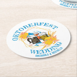Posavasos Redondo De Papel Boda OKTOBERFEST