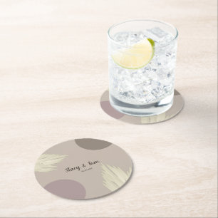 Posavasos Redondo De Papel Bohemias Gracias Pampas Formas Naturales