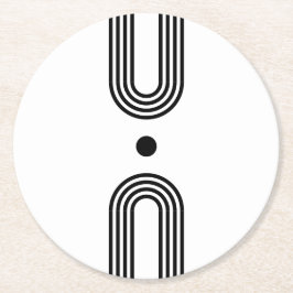 Posavasos Redondo De Papel Boho celestial Sun