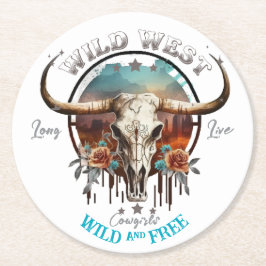 Posavasos Redondo De Papel Boho salvaje y libre