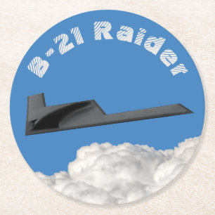 Posavasos Redondo De Papel Bombardero furtivo B-21