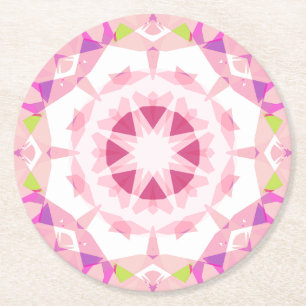 Posavasos Redondo De Papel Bonito divertido pasteles rosados Chica estrella m
