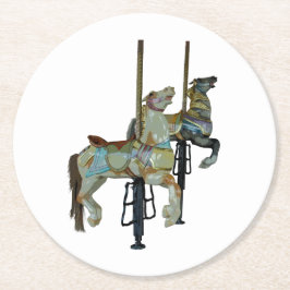 Posavasos Redondo De Papel Bonito Merry Go Round Carousse Horarios