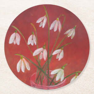 Posavasos Redondo De Papel Bouquet de las Nieves