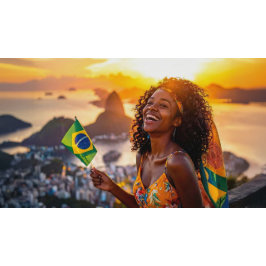 POSAVASOS REDONDO DE PAPEL BRAZIL - I LOVE BRAZIL