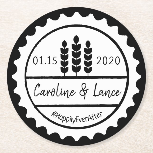 Posavasos Redondo De Papel Brews antes de que hiciera el casquillo de la (Anverso)