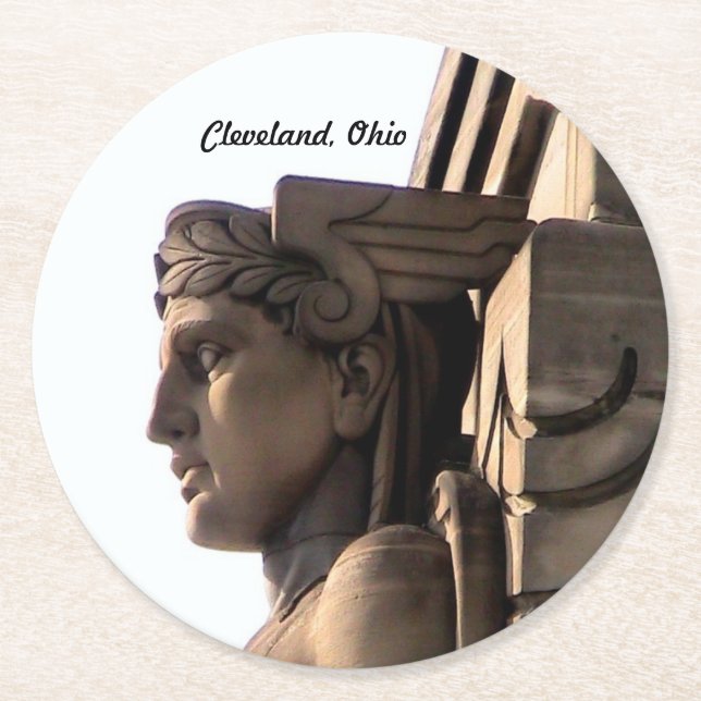 Posavasos Redondo De Papel Bridge Guardian Cleveland OH Coaster (Anverso)