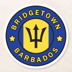 Posavasos Redondo De Papel Bridgetown Barbados