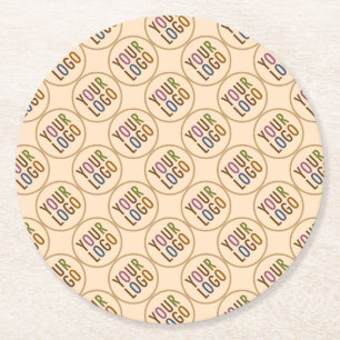 Posavasos Redondo De Papel Bulto promocional del logotipo de la Compañía de e