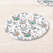 Cabezas de Rudolph con pequeñas estrellas