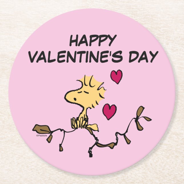 Posavasos Redondo De Papel Cacahuetes | Silbato de Woodstock (Anverso)