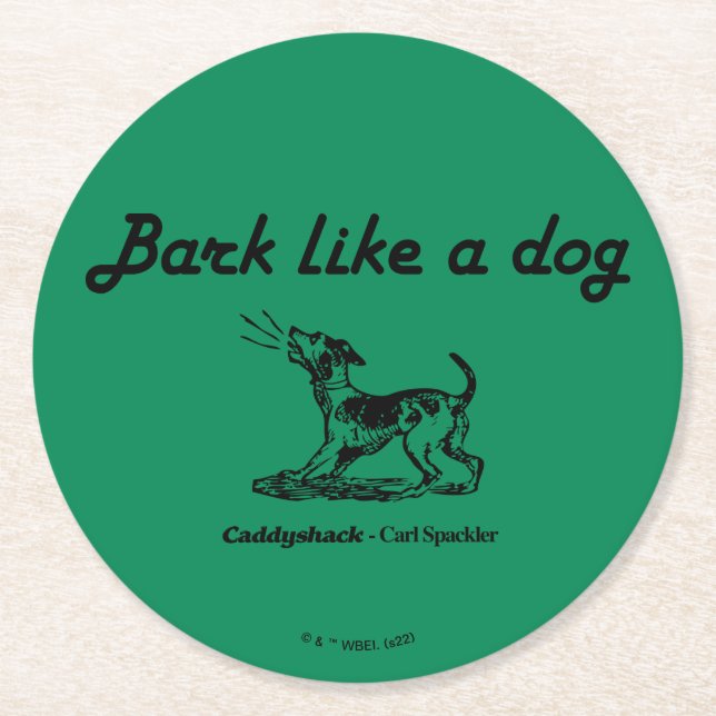 Posavasos Redondo De Papel Caddyshack | Barca Como Perro! (Anverso)