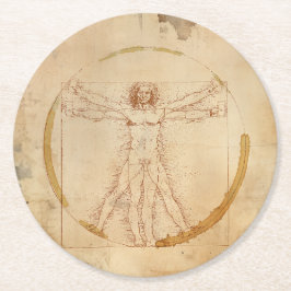 Posavasos Redondo De Papel Café Man