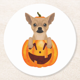 Posavasos Redondo De Papel Calabaza de Chihuahua