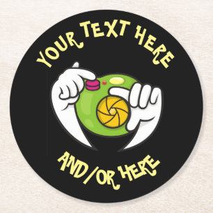 Posavasos Redondo De Papel Cámara personalizado