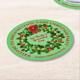 Posavasos Redondo De Papel Cambiar todo el texto Organización Navidades Ronda