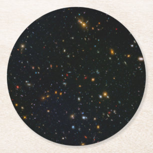 Posavasos Redondo De Papel Campo paralelo de Galaxy Cluster Abell 370.