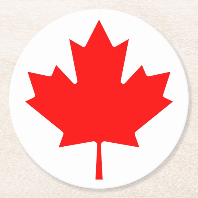 Posavasos Redondo De Papel Canadá (Anverso)