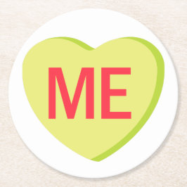 Posavasos Redondo De Papel Candy Heart - YO