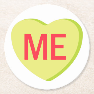 Posavasos Redondo De Papel Candy Heart - YO