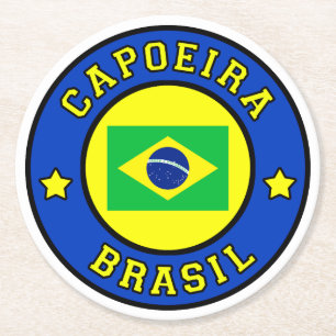 Posavasos Redondo De Papel Capoeira Brasil