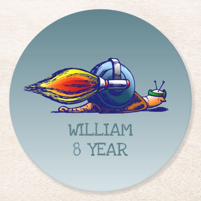 Posavasos Redondo De Papel Caracol (Anverso)