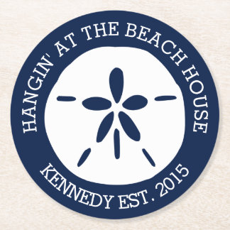 Posavasos Redondo De Papel Casa de playa