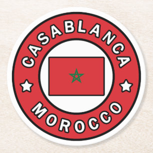 Posavasos Redondo De Papel Casablanca Marruecos
