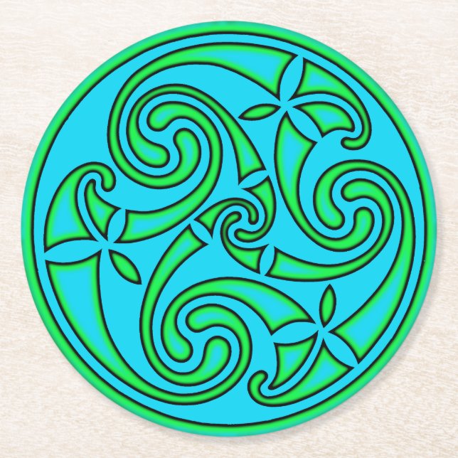 Posavasos Redondo De Papel Celtic Art & Design Paper Coasters (Anverso)