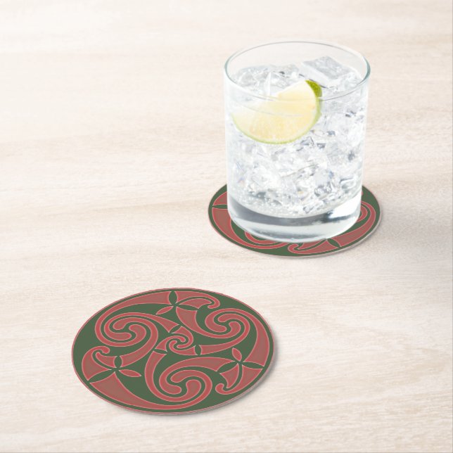Posavasos Redondo De Papel Celtic Art & Design Paper Coasters (In situ)