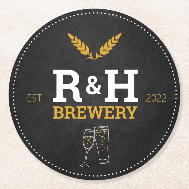 Posavasos Redondo De Papel Cervecería Boda Ducha Beer Beer Cocina De Pascua F (Anverso)