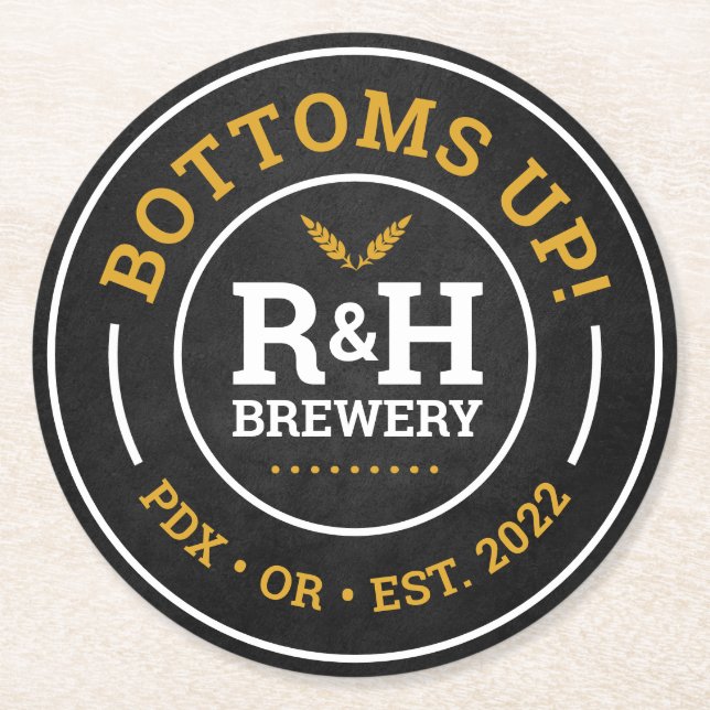 Posavasos Redondo De Papel Cervecería Boda Ducha Beer Beer Cocina De Pascua F (Anverso)