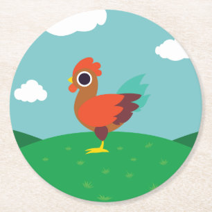 Posavasos Redondo De Papel Chester el gallo