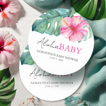Chica de temas tropicales Baby Shower