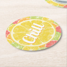 Posavasos Redondo De Papel Chill Lemon Citrices