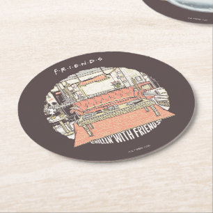 Posavasos Redondo De Papel Chillin' con Personalizado FRIENDS™