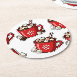 Posavasos Redondo De Papel Christmas