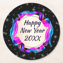 Cinta pintada en cielo nocturno Feliz Año Nuevo 20