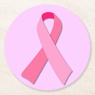 Posavasos Redondo De Papel Cinta rosa